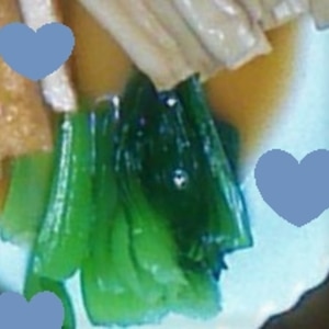 小松菜と油揚げと椎茸の煮浸し